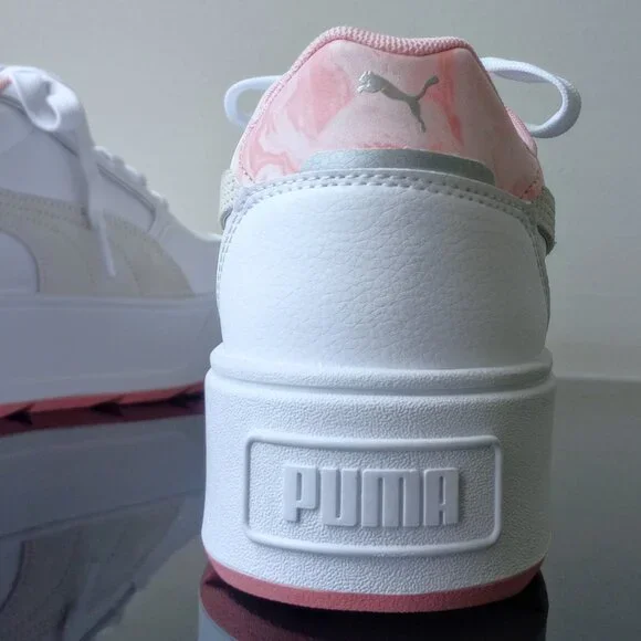 Puma Women's Karmen Rebelle She Moves Us Platform in Lovely White Peach Smooth - Picture 8 of 13